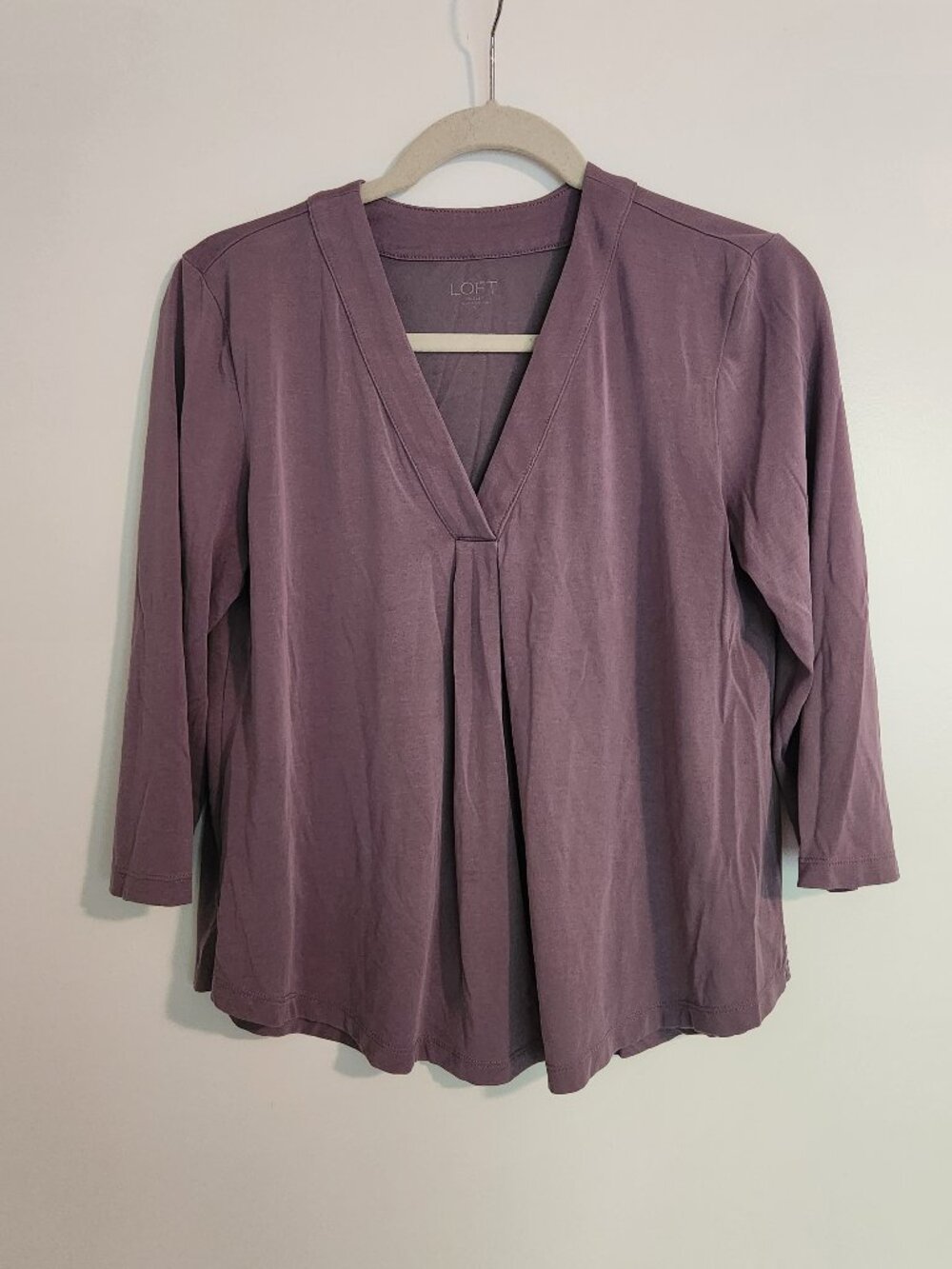 LOFT 3/4 sleeve purple blouse - size Small